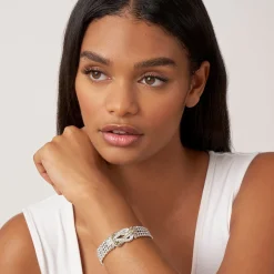 Diamonds<LAGOS Two-Tone Knot Diamond Statement Bracelet