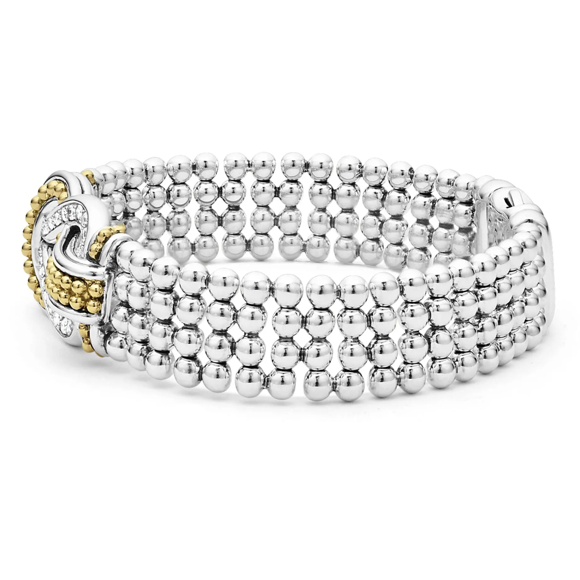 Diamonds<LAGOS Two-Tone Knot Diamond Statement Bracelet