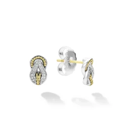 Diamonds<LAGOS Two-Tone Knot Diamond Stud Earrings