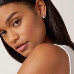 Diamonds<LAGOS Two-Tone Knot Diamond Stud Earrings