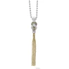 Diamonds<LAGOS Two-Tone Knot Diamond Tassel Pendant Necklace