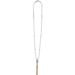 Diamonds<LAGOS Two-Tone Knot Diamond Tassel Pendant Necklace