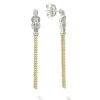Two-Tone<LAGOS Two-Tone Knot Diamond Tassel Earring