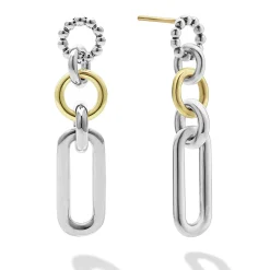 Two-Tone<LAGOS Two-Tone Link Drop Earrings