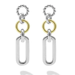 Two-Tone<LAGOS Two-Tone Link Drop Earrings