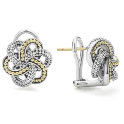 Two-Tone<LAGOS Two-Tone Love Knot Earrings