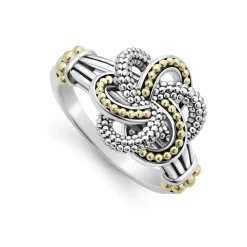 Caviar Rings<LAGOS Two-Tone Love Knot Ring