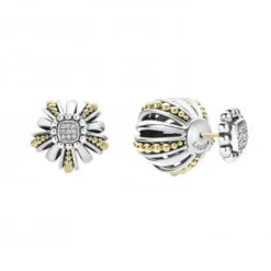 Two-Tone<LAGOS Two-Tone Open Fluted Earring Backs