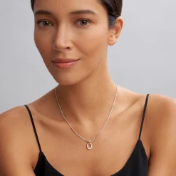 Diamonds<LAGOS Two-Tone Oval Diamond Pendant Necklace