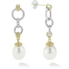 Two-Tone<LAGOS Two-Tone Pearl Circle Drop Earrings
