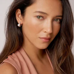 Pearl<LAGOS Two-Tone Pearl Huggie Earrings