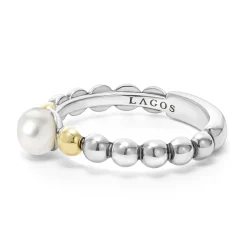 Two-Tone<LAGOS Two-Tone Pearl Ring