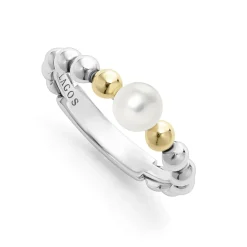 Stacking Rings<LAGOS Two-Tone Pearl Ring