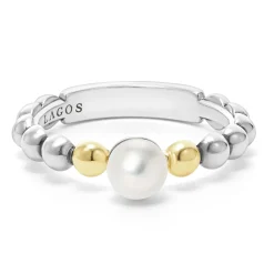 Stacking Rings<LAGOS Two-Tone Pearl Ring