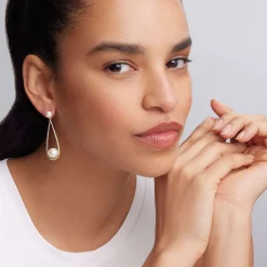 Two-Tone<LAGOS Two-Tone Pearl Tear Drop Earrings