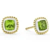 Gemstones<LAGOS Two-Tone Peridot Stud Earrings