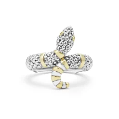 Caviar Rings<LAGOS Two-Tone Snake Ring