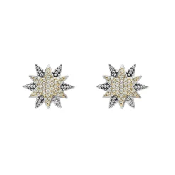 Diamonds<LAGOS Two-Tone Star Diamond Earrings