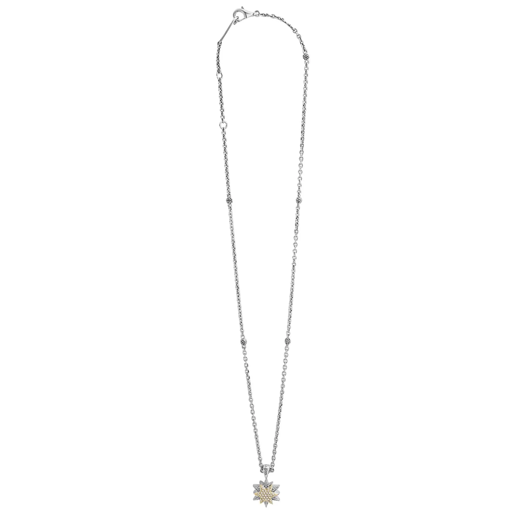 Two-Tone<LAGOS Two-Tone Star Diamond Pendant Necklace