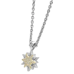 Pendant Necklaces<LAGOS Two-Tone Star Diamond Pendant Necklace