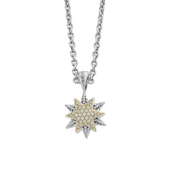 Diamonds<LAGOS Two-Tone Star Diamond Pendant Necklace