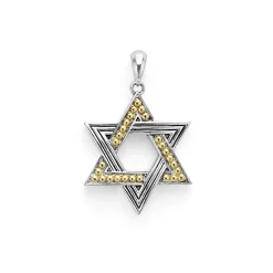 Amulets<LAGOS Two-Tone Star Of David Amulet
