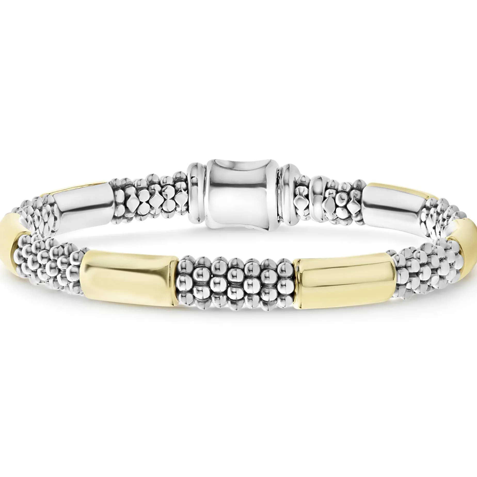 Two-Tone<LAGOS Two-Tone Station Caviar Bracelet | 6Mm