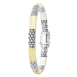 Two-Tone<LAGOS Two-Tone Station Caviar Bracelet | 6Mm