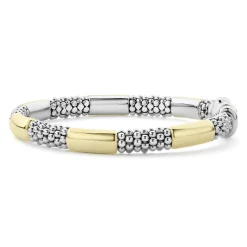 Two-Tone<LAGOS Two-Tone Station Caviar Bracelet | 6Mm