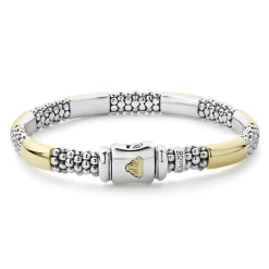 Two-Tone<LAGOS Two-Tone Station Caviar Bracelet | 6Mm