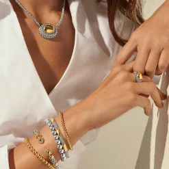 Two-Tone<LAGOS Two-Tone Station Caviar Bracelet | 6Mm