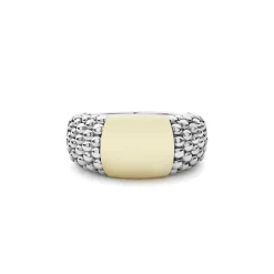 Two-Tone<LAGOS Two-Tone Station Caviar Ring