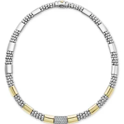 Diamonds<LAGOS Two-Tone Station Diamond Necklace