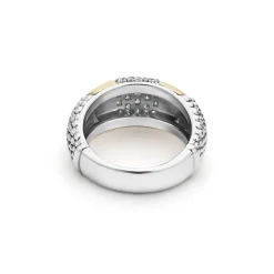 Two-Tone<LAGOS Two-Tone Station Diamond Ring