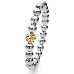 Two-Tone<LAGOS Two-Tone Stretch Bead Bracelet