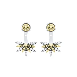 Two-Tone<LAGOS Two-Tone Stud Earrings With Earring Jacket