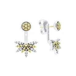 Drop Earrings<LAGOS Two-Tone Stud Earrings With Earring Jacket