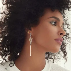 Two-Tone<LAGOS Two-Tone Triangle Circle Drop Earrings