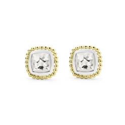 Stud Earrings<LAGOS Two-Tone White Topaz Stud Earrings