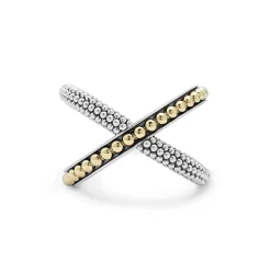 Two-Tone<LAGOS Two-Tone X Beaded Ring