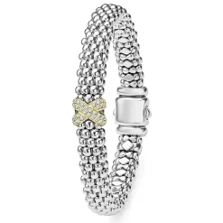Two-Tone<LAGOS Two-Tone X Caviar Diamond Bracelet | 9Mm