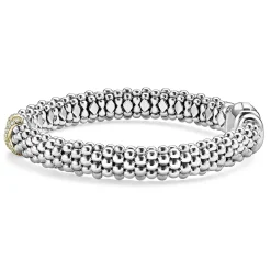 Diamonds<LAGOS Two-Tone X Caviar Diamond Bracelet | 9Mm