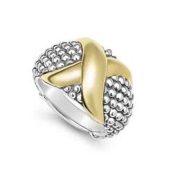 Two-Tone<LAGOS Two-Tone X Caviar Dome Ring