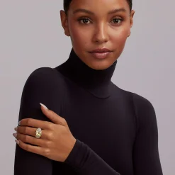 Caviar Rings<LAGOS Two-Tone X Caviar Dome Ring