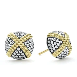 Two-Tone<LAGOS Two-Tone X Caviar Stud Earrings
