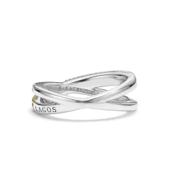Two-Tone<LAGOS Two-Tone X Diamond Ring