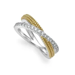 Diamonds<LAGOS Two-Tone X Diamond Ring
