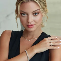 Diamonds<LAGOS Two-Tone X Diamond Ring