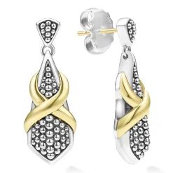 Two-Tone<LAGOS Two-Tone X Drop Earrings