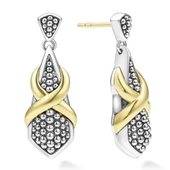 Two-Tone<LAGOS Two-Tone X Drop Earrings